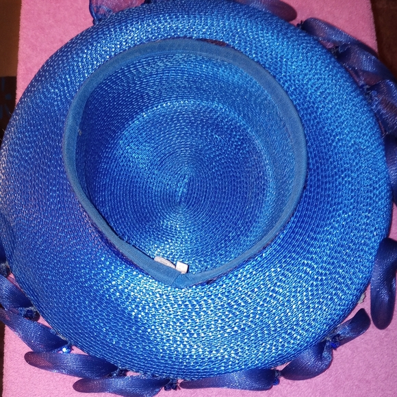 Blue Weaved Hat - Picture 2 of 4
